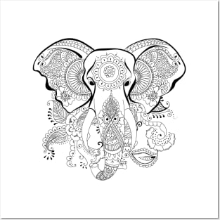 Mandala Elephant Posters and Art